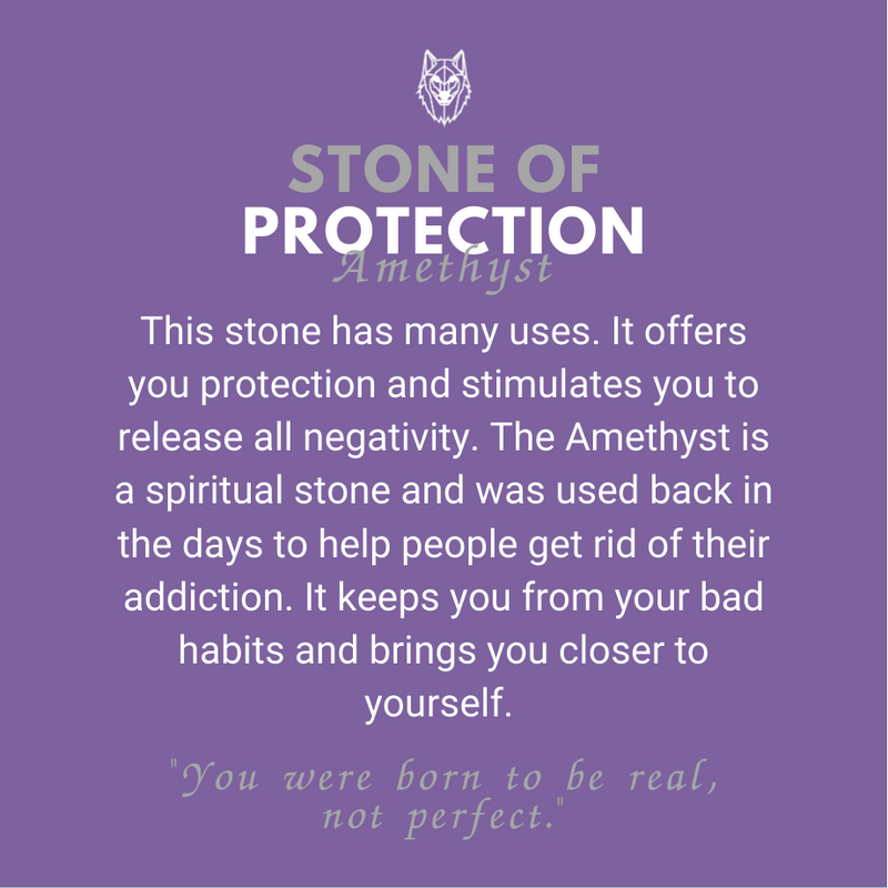 Stone of Protection Necklace - Amethyst (Silver)