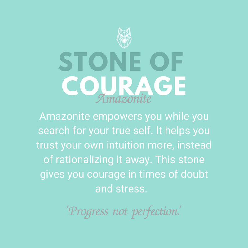 Stone of Courage Necklace - Amazonite - (Silver / Gold Plated)