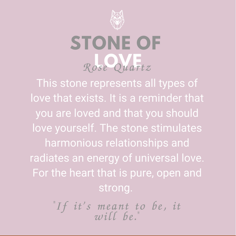 Stone of Love Necklace - Rose Quartz (Silver)