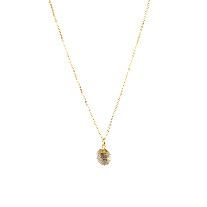 Stone of Dreams Necklace - Herkimer Diamond - Small - (Gold Plated or Silver)