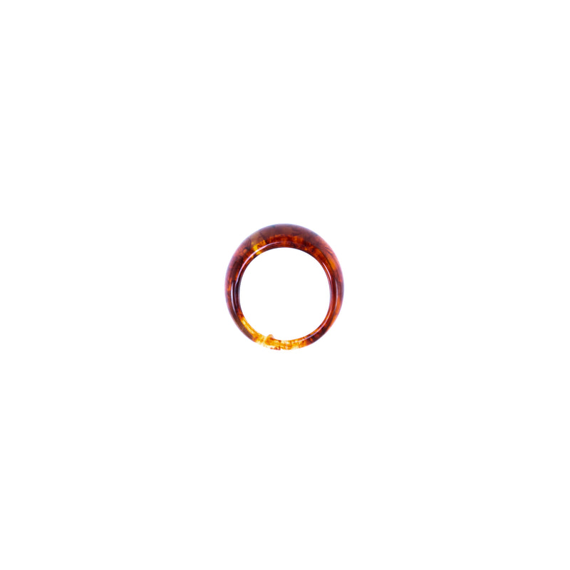 Marble Resin Ring - Caramel Brown
