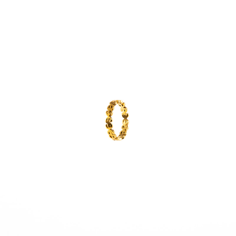 Dollar Sign Ring - Gold Plated