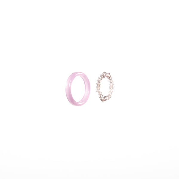 Resin Ring Set - Pink Passion