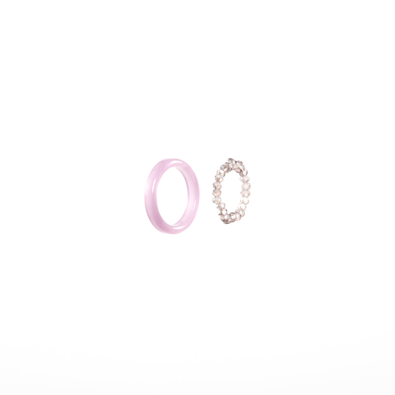 Resin Ring Set - Pink Passion