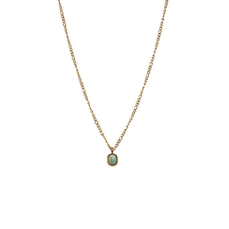Stone of Courage Necklace - Amazonite - (Silver / Gold Plated)