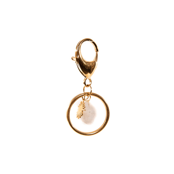 Stone of Intuition Keychain - Moonstone (Silver / Gold Plated)