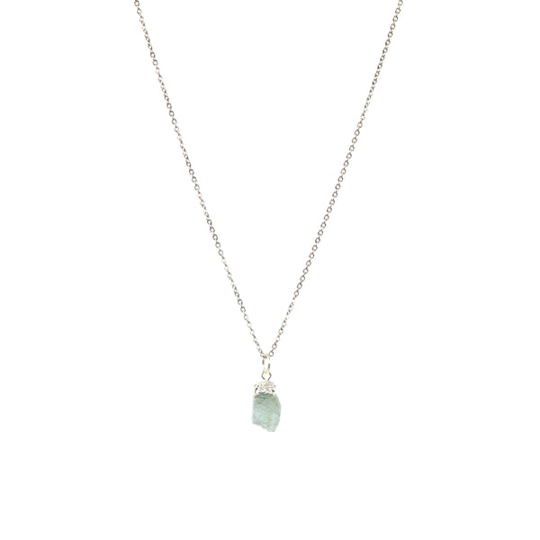 Stone of Balance Necklace - Aquamarine - Small - (Gold Plated or Silver)