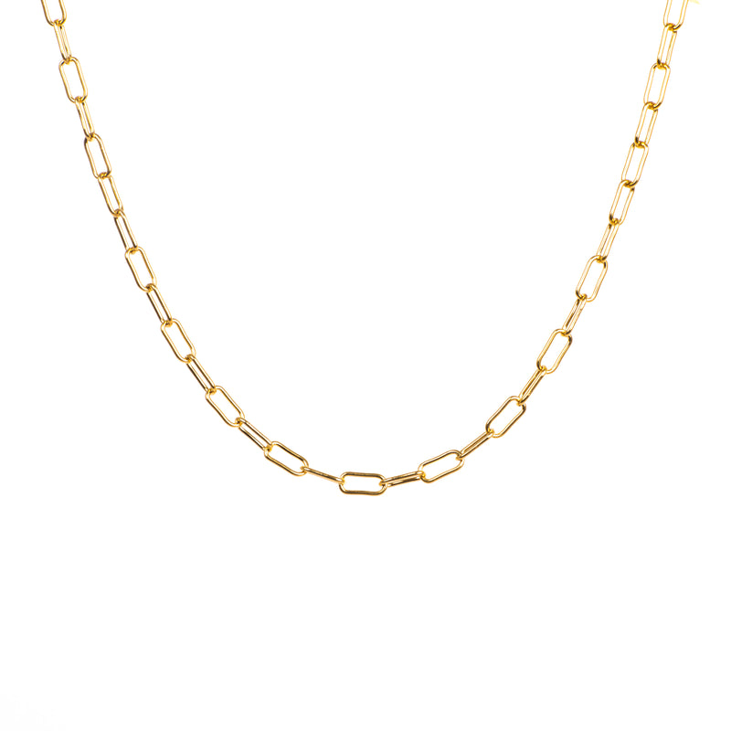 Big Oval Link Necklace - Silver / Gold Plated