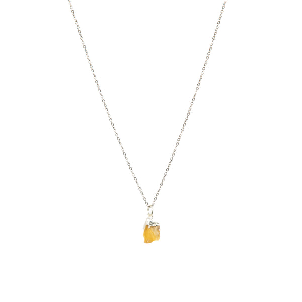 Stone of Happiness Necklace - Citrine - Small - (Gold Plated or Silver)