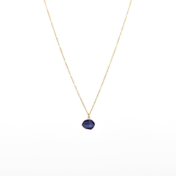 Stone of Spirituality Purple Necklace - (Silver / Gold Plated)