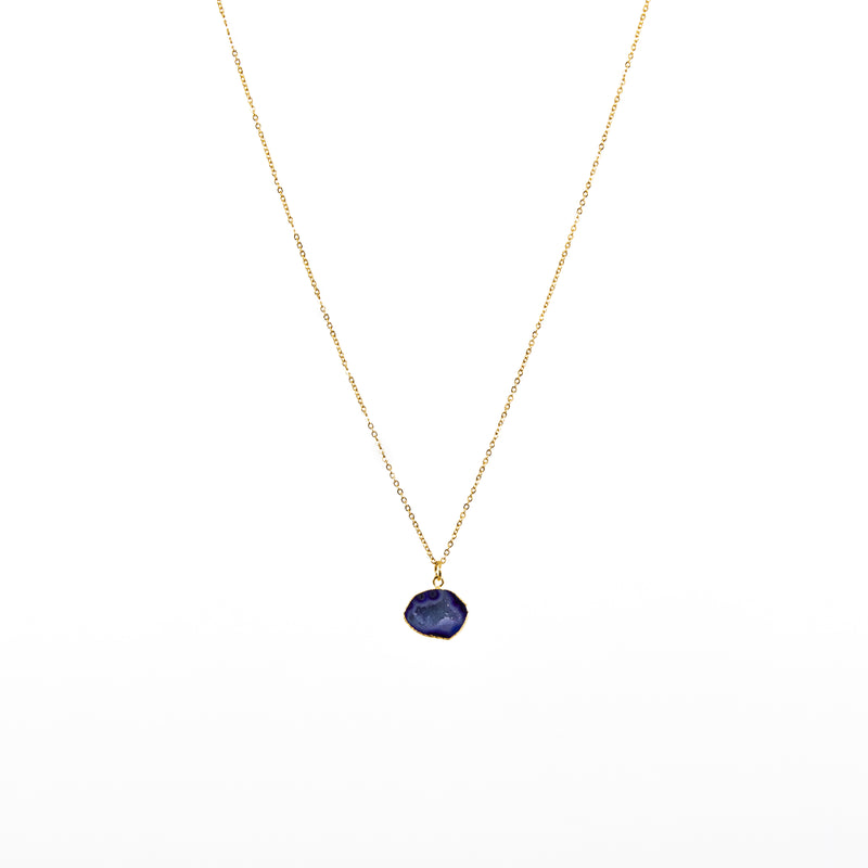 Stone of Spirituality Purple Necklace - (Silver / Gold Plated)