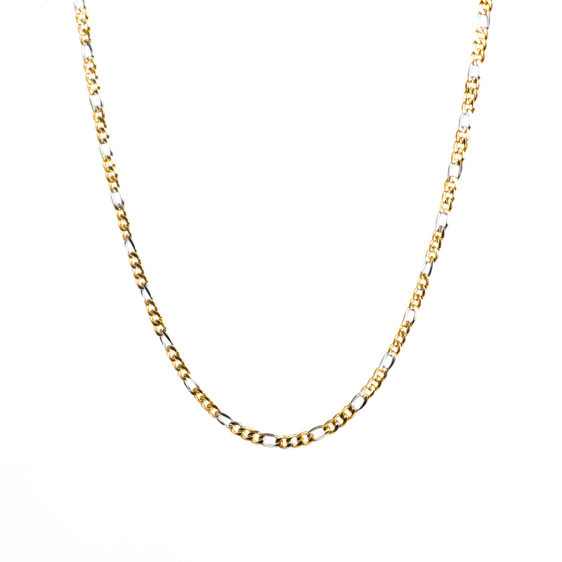 Figaro Necklace 5 mm - Silver / Gold Plated / Multicolour