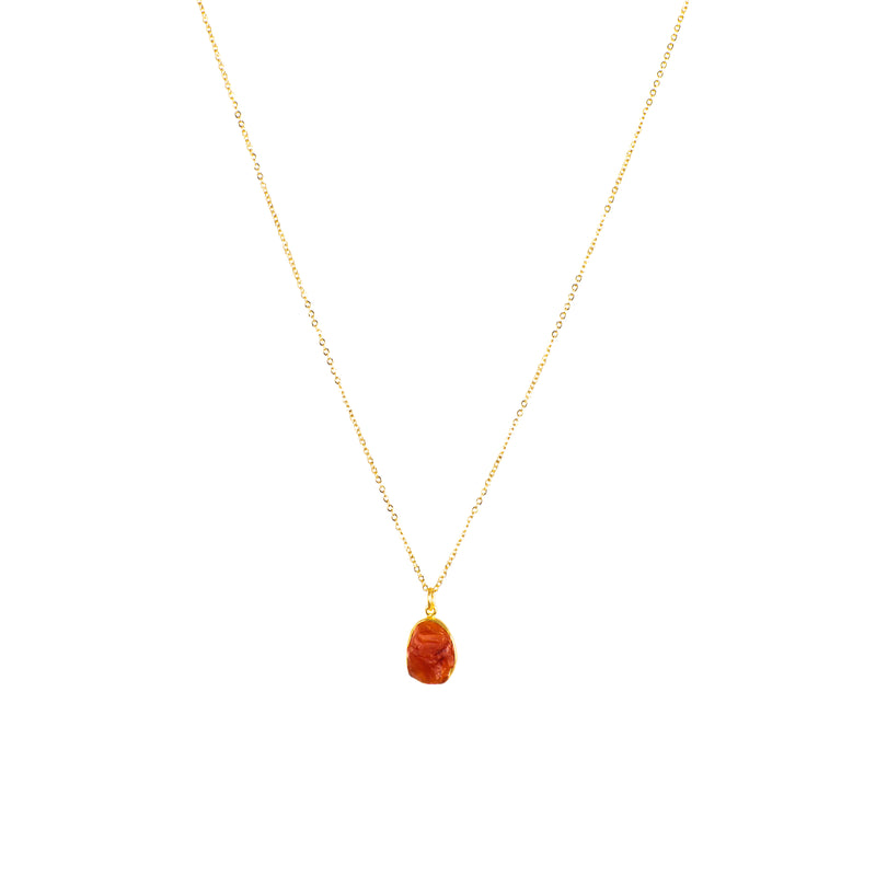Stone of Ambition Necklace - Carnelian (Gold Plated)