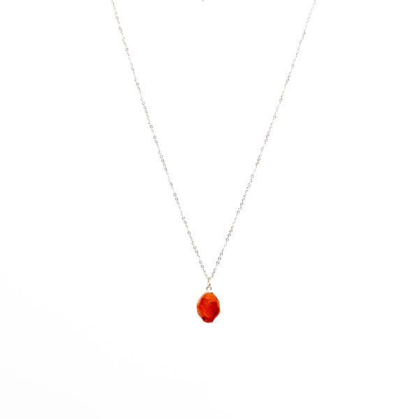 Stone of Ambition Necklace - Carnelian (Silver)