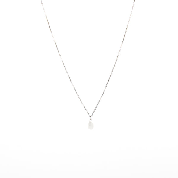 Stone of Intuition Necklace - Moonstone - Simple - (Silver / Gold Plated)