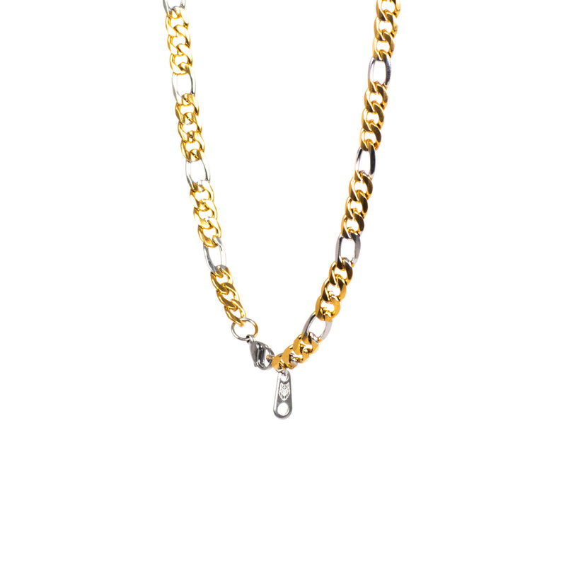 Figaro Necklace 5 mm - Silver / Gold Plated / Multicolour