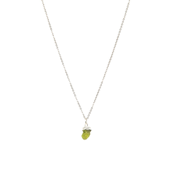 Stone of Light Necklace - Peridot - Small - (Gold Plated or Silver)